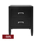 Soloman Bedside Table - Small Black