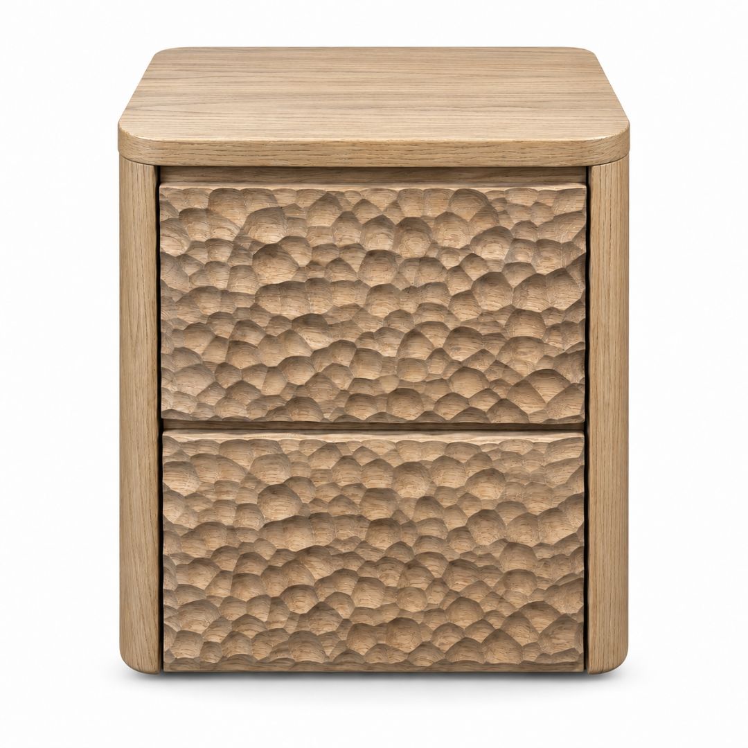 Mikki 60x60cm Bedside Table - Oak - OUTLET NSW