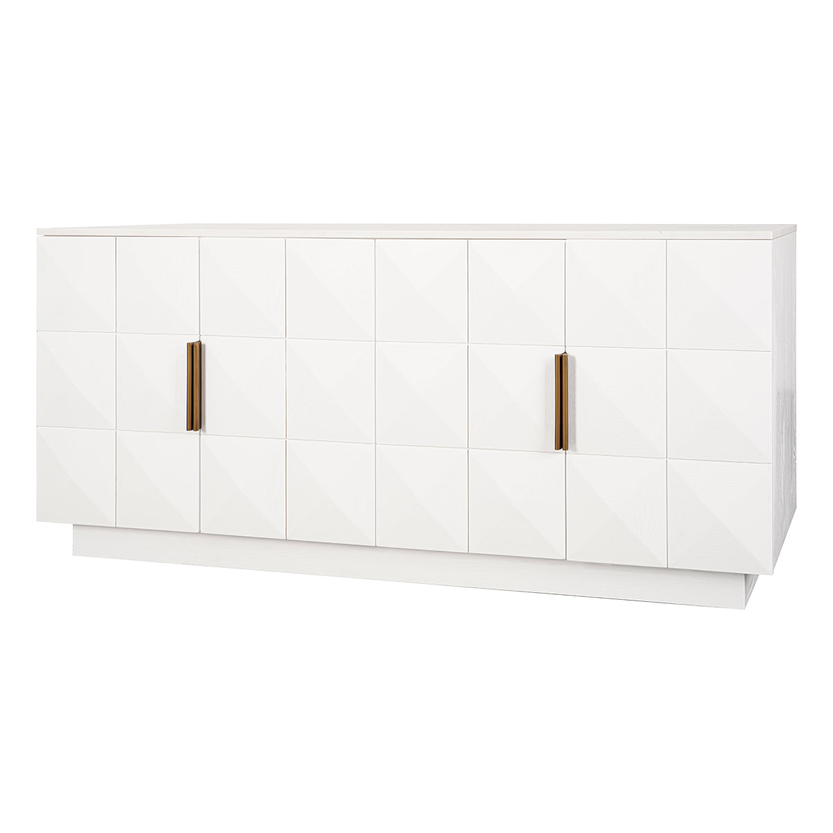 Benedict 170cm White Oak Buffet - White Marble