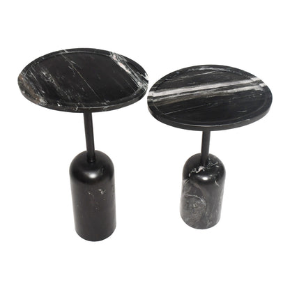 Solada Marble Cocktail Table - Small Black