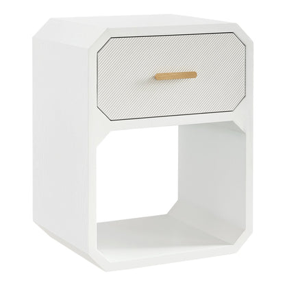 Anderson 50x65cm Bedside Table - White