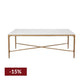 Heston Marble Rectangle Coffee Table - Brass