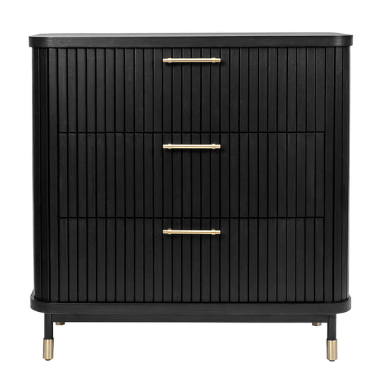 Sophia 96cm 3 Drawer Chest - Black