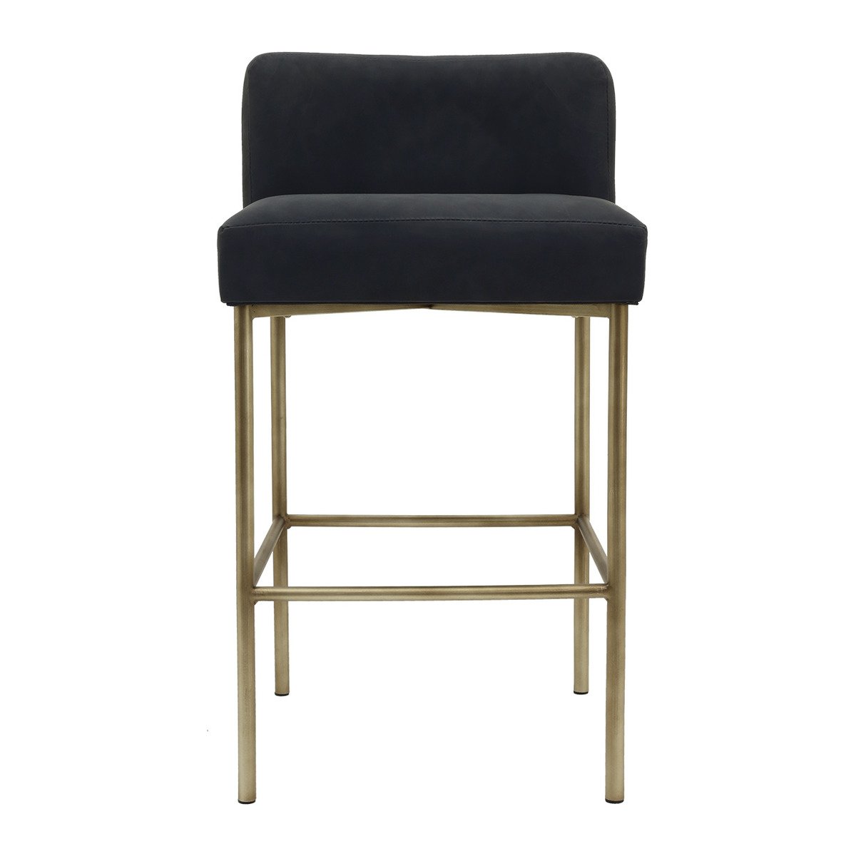 Leon Kitchen Stool - Black Vegan Leather