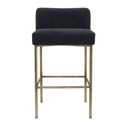 Leon Kitchen Stool - Black Vegan Leather