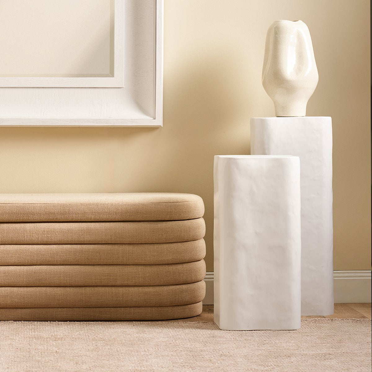 Lucca Plinth - Medium Ivory
