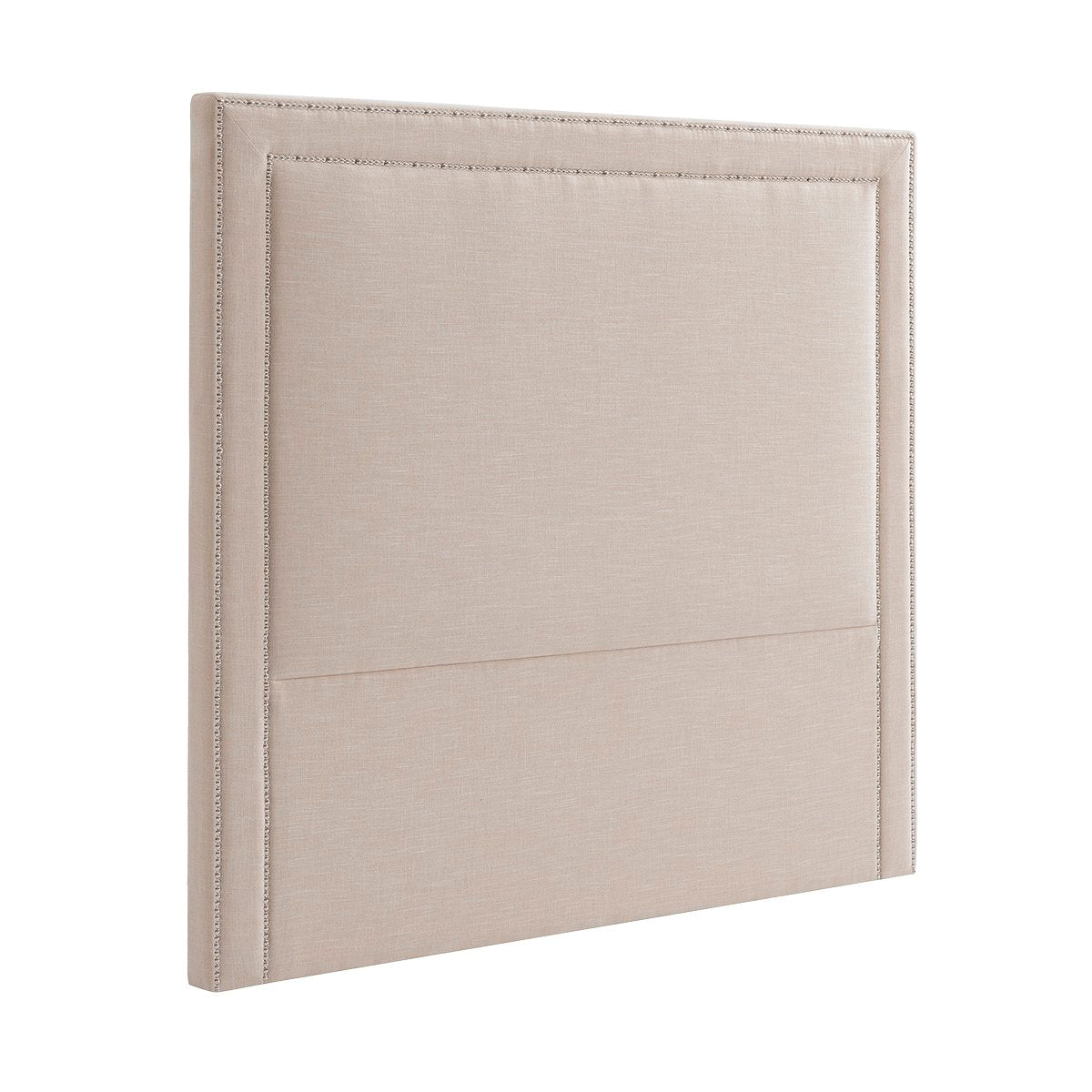 Manhattan 183x149cm King Bedhead - Fawn Linen