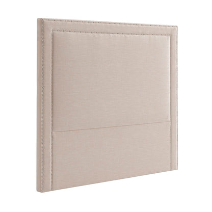 Manhattan 183x149cm King Bedhead - Fawn Linen