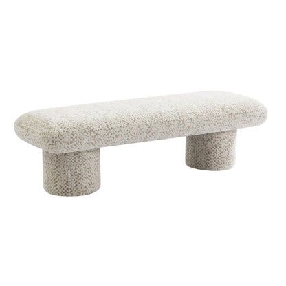 Eleanor Bench Ottoman - Oyster Jacquard