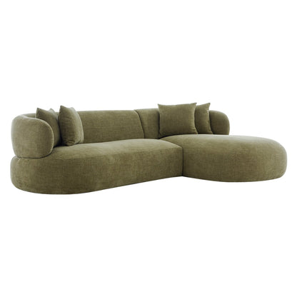 Greenwich Modular 3 Seater Sofa w Right Chaise - Sage Chenille – view 3
