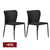 Foley Dining Chair Set of 2 - Black w Metal Legs