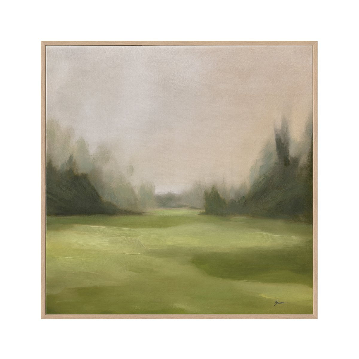 Green Meadows 100x100cm Canvas Painting