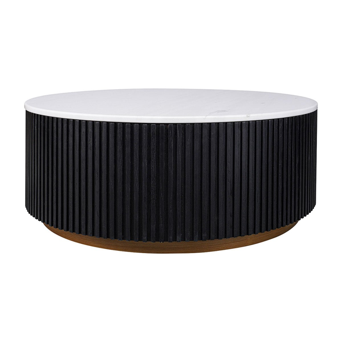 Mason Round Coffee Table - Medium Black