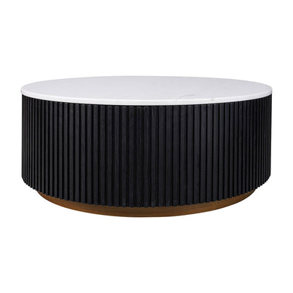 Mason Round Coffee Table - Medium Black
