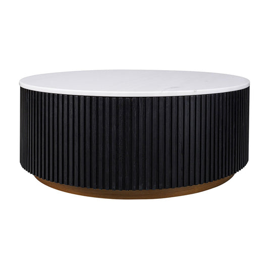 Mason Round Coffee Table - Medium Black