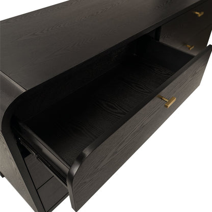 Chisholm 160cm 6 Drawer Chest - Black