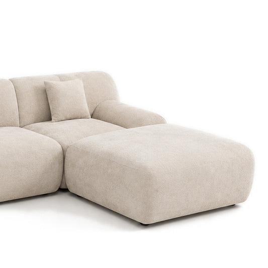 Freya Ottoman Stool - Off White