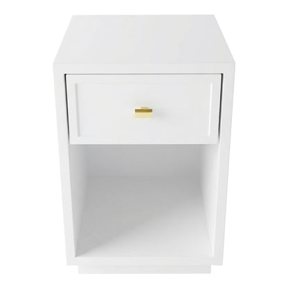 Logan 40x60cm Bedside Table - White