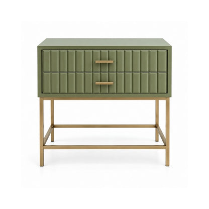 Antler 56.5x60cm Bedside Table - Olive - OUTLET NSW