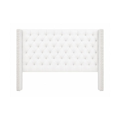 Salamanca Queen Bedhead - White Velvet - OUTLET NSW