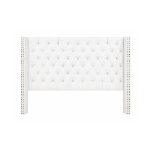 Salamanca Queen Bedhead - White Velvet - OUTLET NSW