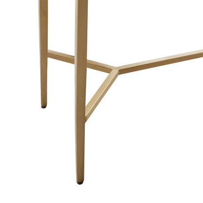 Chloe Pink Marble Console Table - Large Gold
