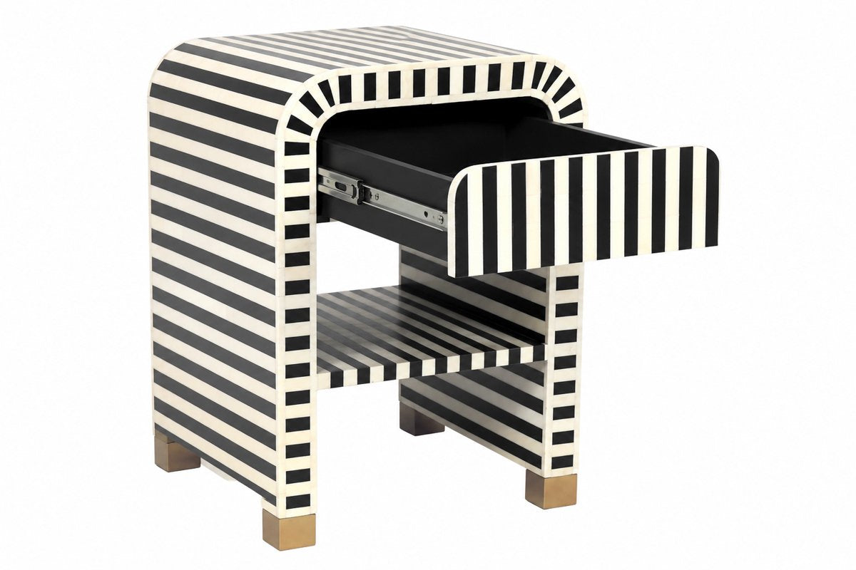 Makayla Bedside Table - Black