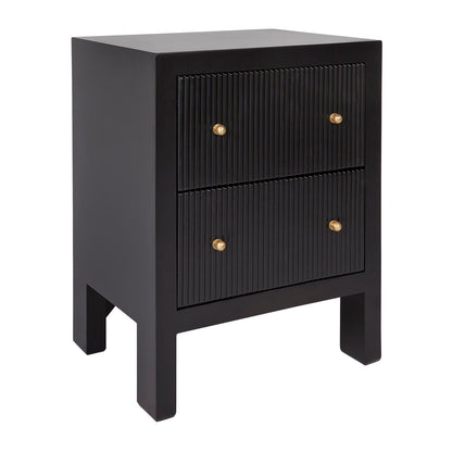 Ariana Bedside Table - Small Black Set of 2