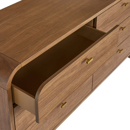 Chisholm 160cm 6 Drawer Chest - Walnut