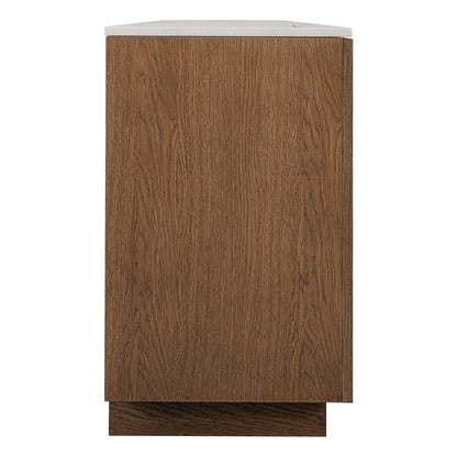 Benedict Walnut Buffet - White Marble