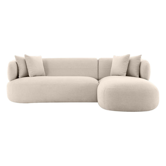 Greenwich Modular 3 Seater Sofa w Right Chaise - Natural Chenille