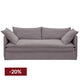 Palm Beach 3 Seater Slip Cover Sofa - Slate Grey Linen