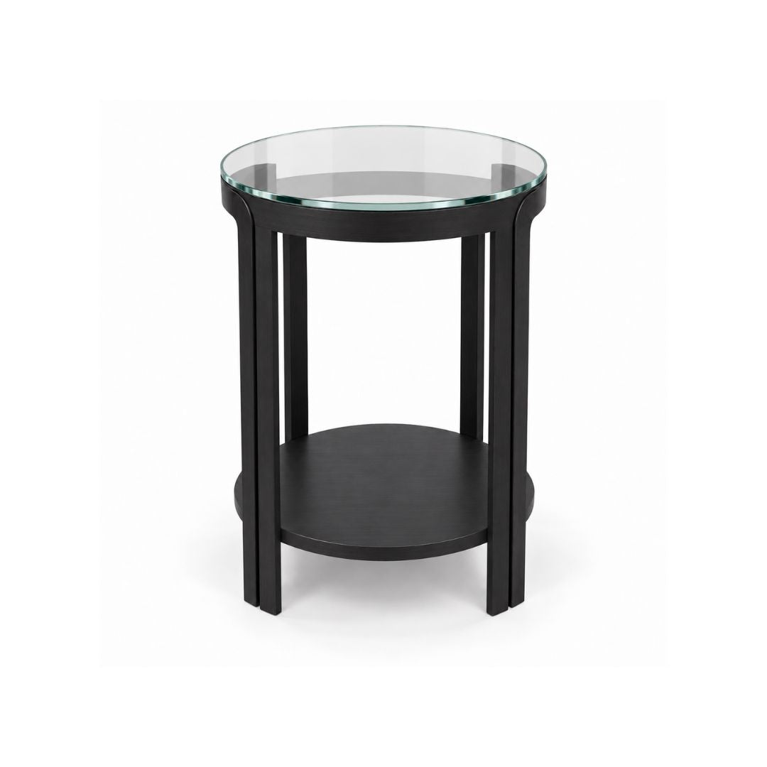Bonnie Round Side Table - Black - OUTLET NSW