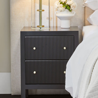 Ariana Bedside Table - Small Black Set of 2