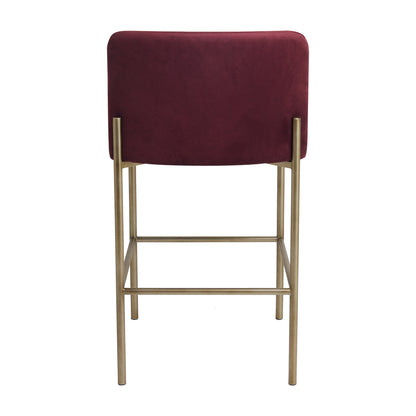 Leon Kitchen Stool - Mulberry Velvet