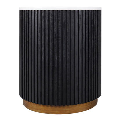 Mason Round Side Table - Black