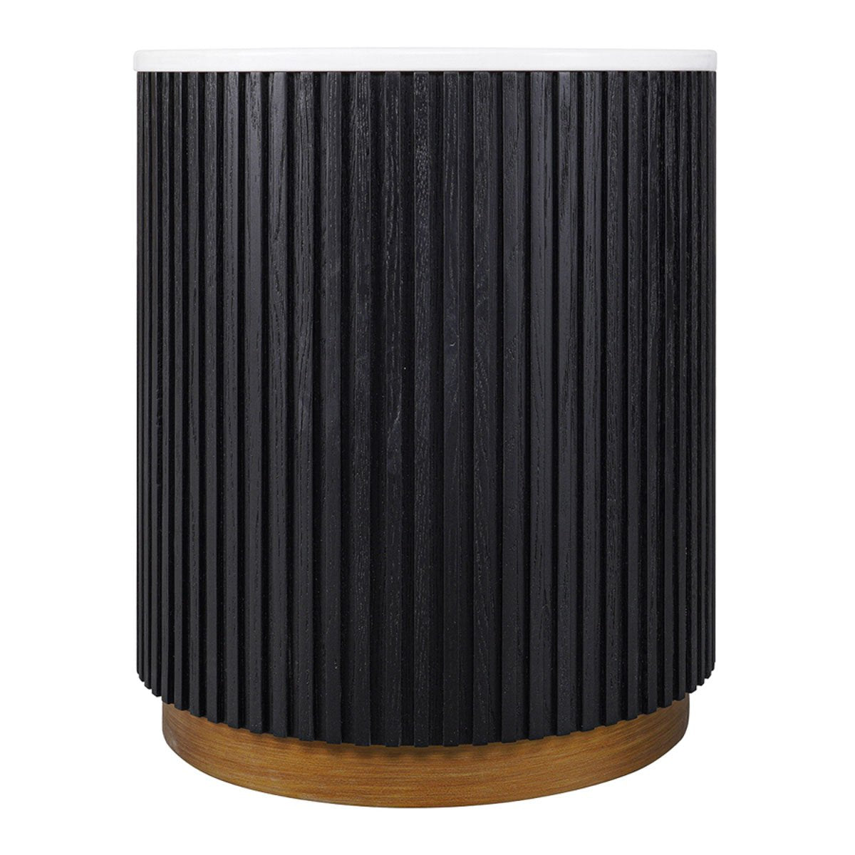 Mason Round Side Table - Black