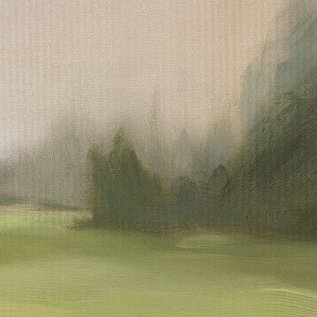 Green Meadows 100x100cm Canvas Painting