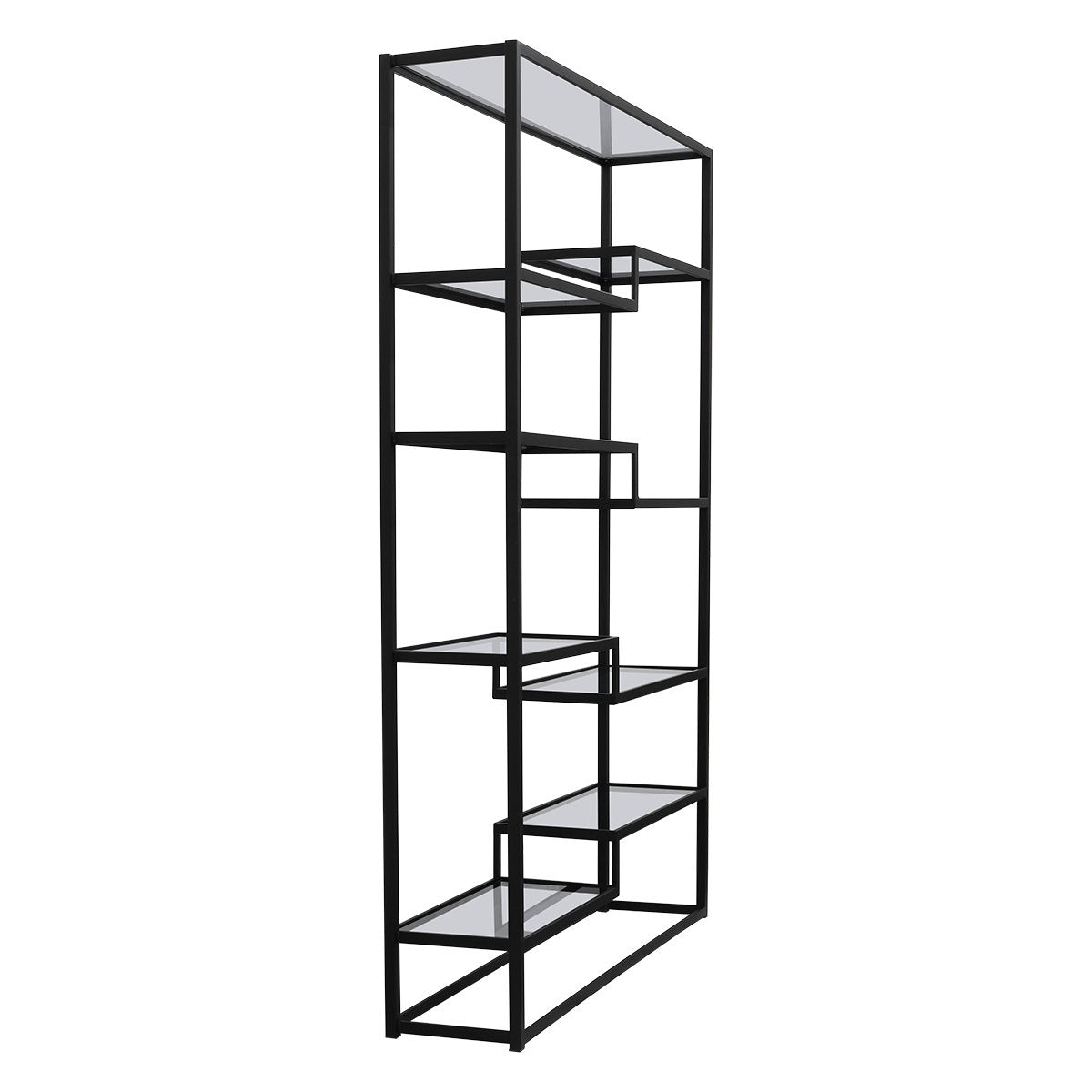 Mistique Glass Shelving Unit - Black