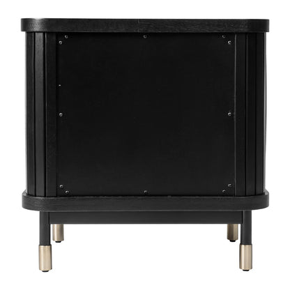 Sophia 60x61cm Bedside Table - Black - OUTLET NSW