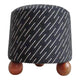 Orta Stool - Black Jacquard