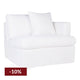 Birkshire Slip Cover Right Arm Facing Seat  - White Linen