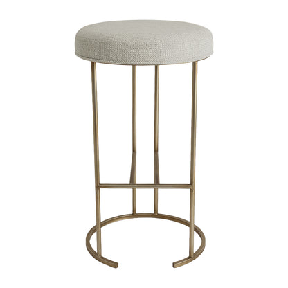Blackley Gold Iron Kitchen Stool - Speckle Ecru