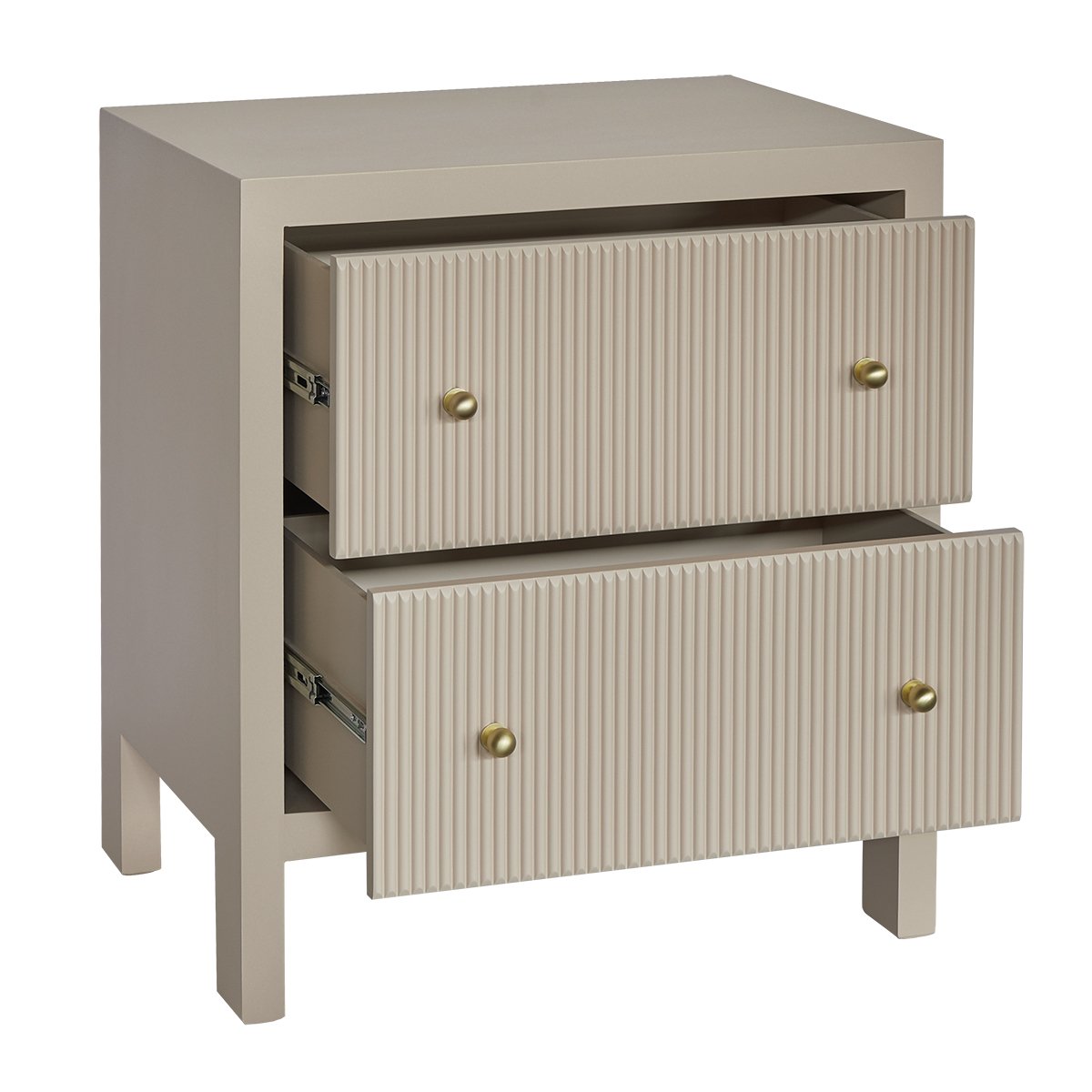 Ariana 67x76cm Bedside Table - Beige