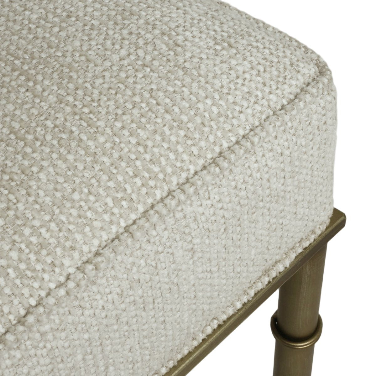 Hacienda Antique Gold Iron Stool  - Speckle Ecru – view 3
