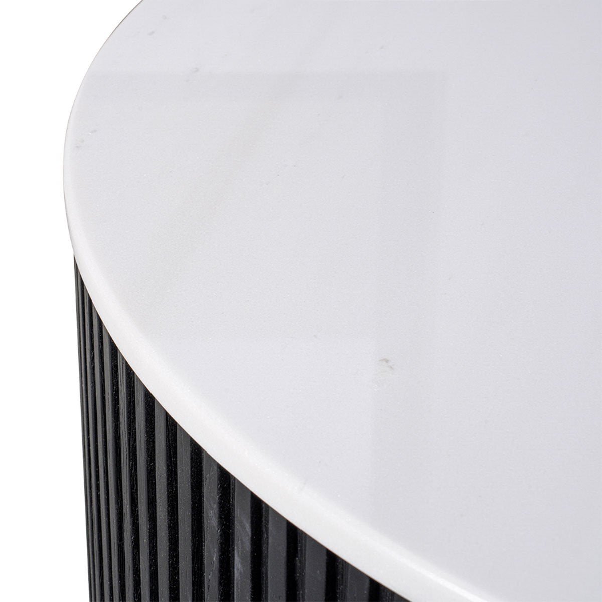 Mason Round Coffee Table - Medium Black