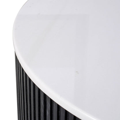 Mason Round Coffee Table - Medium Black