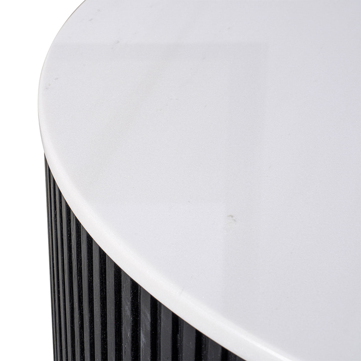 Mason Round Coffee Table - Medium Black
