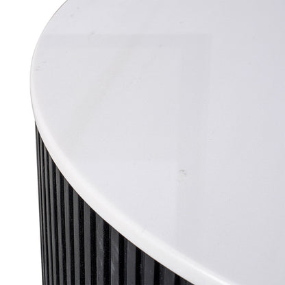 Mason Round Coffee Table - Medium Black
