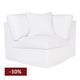 Birkshire Slip Cover Corner Seat Chair - White Linen